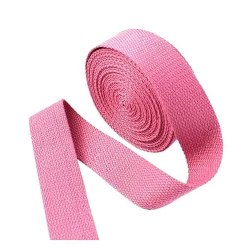 AQXYWQLL 20–50 mm 4 m Polyester-Baumwoll-Gurtbänder, Canvas-Gurtbänder for Rucksack, Kleidung, Sicherheitsgurt, Nähbänder, Zubehör(Pink,50mm) von AQXYWQLL