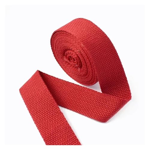 AQXYWQLL 20–50 mm 4 m Polyester-Baumwoll-Gurtbänder, Canvas-Gurtbänder for Rucksack, Kleidung, Sicherheitsgurt, Nähbänder, Zubehör(Red,32mm) von AQXYWQLL