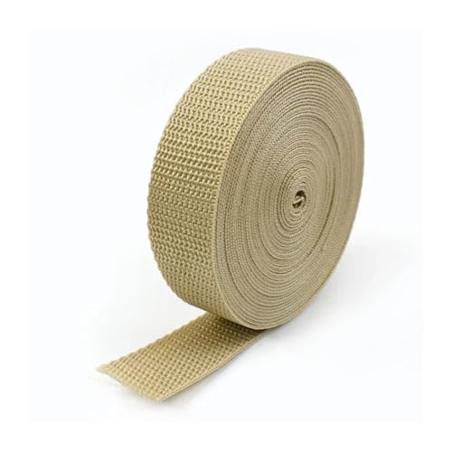 AQXYWQLL 5 Meter 20–50 mm dicke 1,1 mm Gurtbänder, Bekleidungsbänder, Gürtel, Rucksackgurt, Meterware, DIY-Nähzubehör(32Khaki,32mm) von AQXYWQLL