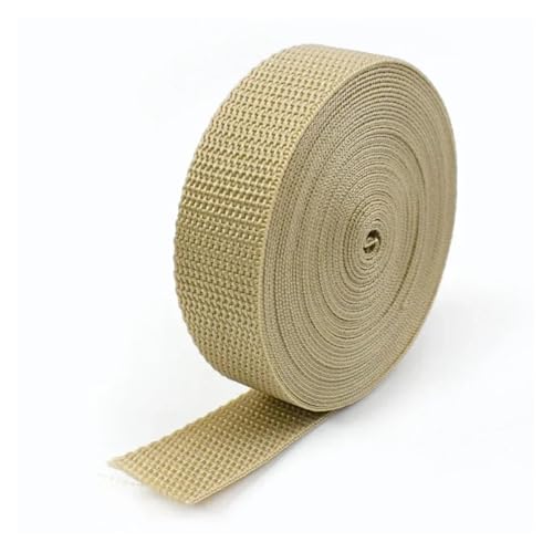 AQXYWQLL 5 Meter 20–50 mm dicke 1,1 mm Gurtbänder, Bekleidungsbänder, Gürtel, Rucksackgurt, Meterware, DIY-Nähzubehör(32Khaki,50mm) von AQXYWQLL