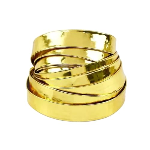 AQXYWQLL 5 m 5–20 mm breites PU-Leder-Gurtband, dekoratives Band for Kleidung, Taschen, Rand, Spitzenbesatz, DIY-Handtasche, Nähzubehör(RC332-Gold,10mm) von AQXYWQLL