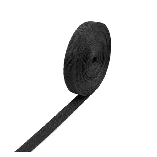 AQXYWQLL 5 mt 10–100 mm schwarzes Nylon-Gurtband, Rucksackgurt, Haustierhalsband, Sicherheitsgurt, Band, DIY-Tasche, Kleidung, Nähzubehör(10mm) von AQXYWQLL