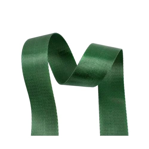 AQXYWQLL 5M 20-50mm 1mm Nylon Gurtband Gürtel Fischgrätenmuster Band Band Band Rucksack Strap DIY Tasche bindung Stoff Nähen Zubehör(GrassGreen,32mm) von AQXYWQLL