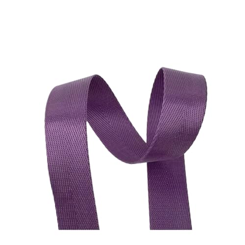 AQXYWQLL 5M 20-50mm 1mm Nylon Gurtband Gürtel Fischgrätenmuster Band Band Band Rucksack Strap DIY Tasche bindung Stoff Nähen Zubehör(Purple,20mm) von AQXYWQLL