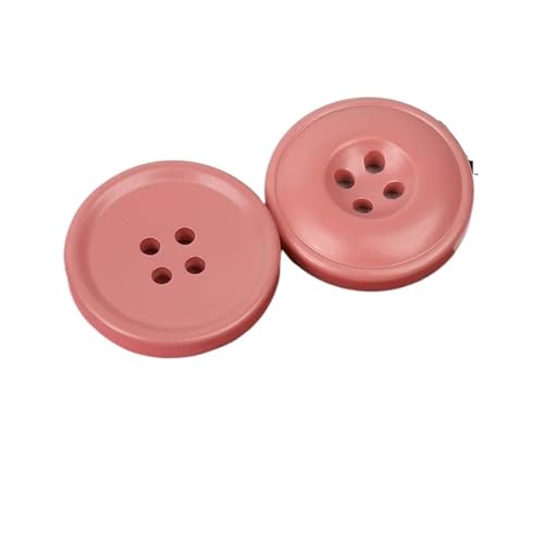 AQXYWQLL 6 Stück Harzknöpfe mit 4 Löchern, Nähzubehör, Größe komplett for Kleidung, dekorative Kunststoffknöpfe, handgefertigt, DIY(Pink,25mm) von AQXYWQLL