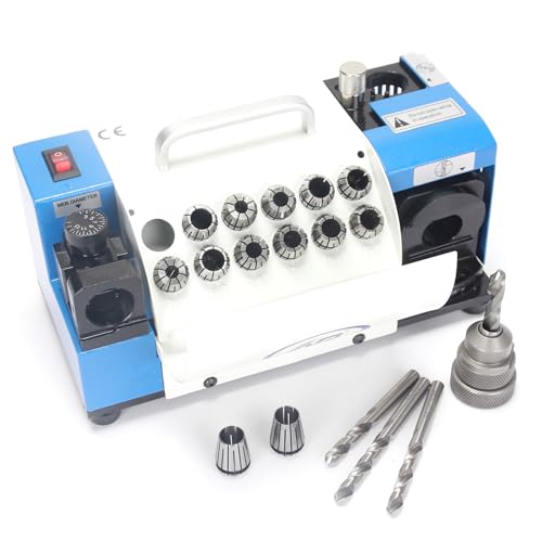 Drill Bits Sharpener, MR-13A Drill bit Grinding Machine 3-15mm, 95° to 135° Point Angle Adjustable Drill Bit Re-Sharpener, Portable Bits Sharpening Machine with 13 Collets von AR