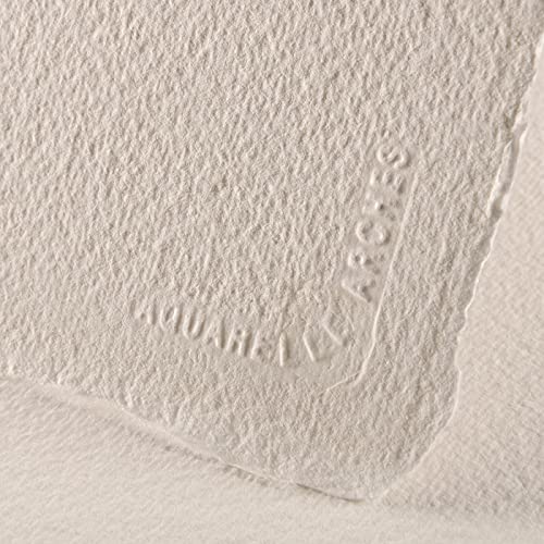 Arches Watercolor 640 GSM Cold Pressed Natural White 56 x 76 cm Paper Sheets, 5 Sheets von ARCHES