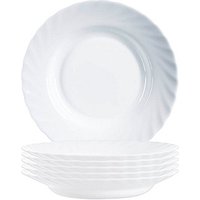 6 ARCOROC Suppenteller Trianon White weiß 22,5 cm von ARCOROC