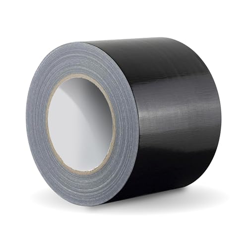 AREABOXES Verstärktes Klebeband, extra stark, 50 m x 50 mm, Mehrzweck-Klebeband, zum Reparieren, Befestigen, Bündeln, Verstärken oder Versiegeln. Wasserdicht, wasserfest (1, schwarz, 50 mm x 50 mm) von AREABOXES