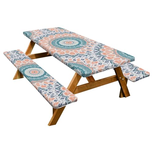 ARIOU Passgenauer Picknicktisch – elastische Tischdecken, winddichte Picknick-Tischdecke mit elastischen Kanten, für Wohnmobil-Ausrüstung, 183 x 76 cm von ARIOU