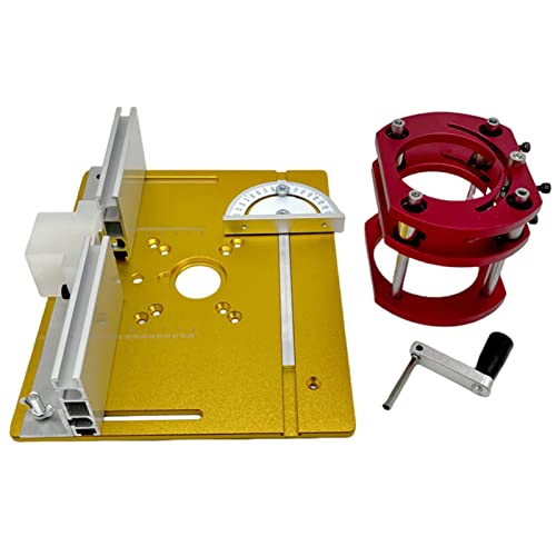 Router Lift, Router Table Lift Kit, Holzbearbeitung Hebebasis, Holzbearbeitung Router Lift für Router Motoren, Anti-Rost Hebesystem Basis Klare Skala Werkzeuge Gravur DIY Werkzeuge für Graviermaschine von ARIOU