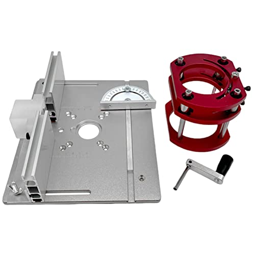 Router Lift, Router Table Lift Kit, Holzbearbeitung Hebebasis, Holzbearbeitung Router Lift für Router Motoren, Anti-Rost Hebesystem Basis Klare Skala Werkzeuge Gravur DIY Werkzeuge für Graviermaschine von ARIOU