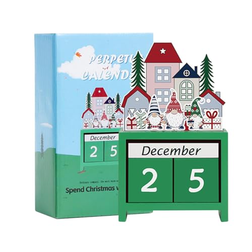 Weihnachts-Countdown-Kalender – Weihnachts-Countdown-Kalender Aus Holz – Weihnachts-Countdown-Kalender-Blöcke | Weihnachtsdekorationen Aus Holz | Home Decor Rustikale Winter-Weihnachtsdekorationen Für von ARIOU