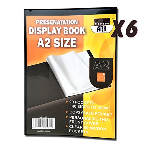 A2 schwarz Präsentation Display Buch von Arche (6 x 20 taschen (20%)) von ARK