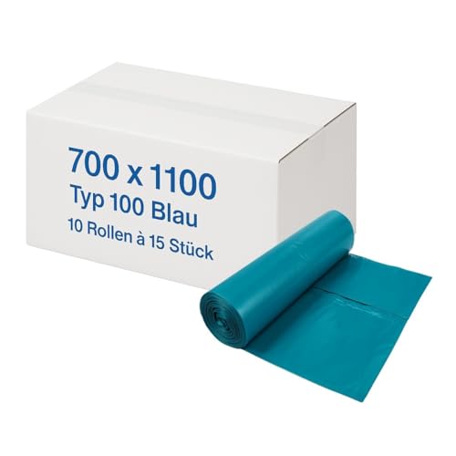 ARLI 150x Müllsäcke 120L LDPE Abfallsäcke 700 x 1100 mm blau Typ 100 stark & reißfest Beutel perforiert auf Rolle für Abfälle in Haushalt, Betrieb, Werkstatt & Gewerbe ARLI 150x Müllsäcke 120L LDPE Abfallsäcke 700 x 1100 mm blau Typ 100 stark & reißfest Beutel perforiert auf Rolle für Abfälle in Haushalt, Betrieb, Werkstatt & Gewerbe von ARLI