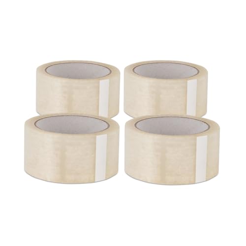 ARLI 4 x Klebeband Packband Paketband PP 48 mm x 66 m Paket Band Kleberolle für Päckchen Paket Sehr gut haftendes Paketklebeband für Packstücke bis 40 kg Verpackungsmaterial 4x Rollen von ARLI