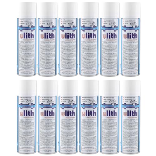 ARLI Set: 12x Ulith Lecksuchspray 400ml – Leckfinder-Spray für Gas- und Druckluftleitungen, Korrosionsschutz, biologisch abbaubar - 12 Stück/Dosen von ARLI