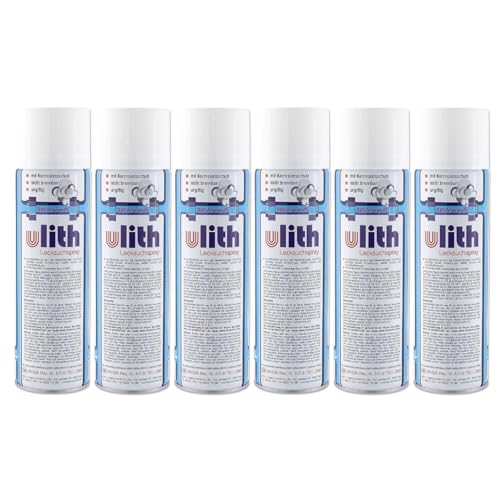 ARLI Set: 6x Ulith Lecksuchspray 400ml – Leckfinder-Spray für Gas- und Druckluftleitungen, Korrosionsschutz, biologisch abbaubar - 6 Stück/Dosen von ARLI