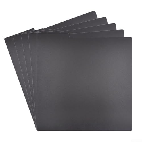 5 Stück Schallplatten-Trennblätter, A bis Z, Klassifizierungskarten, Trennwand, CD-Organizer, Sammlung für Vinyl-LP-Schallplatten, CDs (30,5 cm, schwarz) von ARMYJY