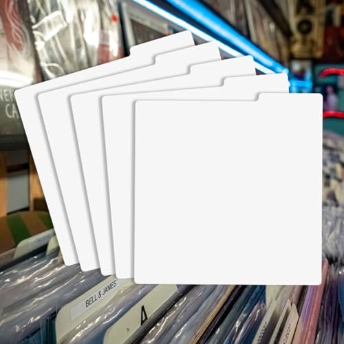 5 x A-Z Schallplatten-Trennblätter, Trennblätter, Alphabet-Tab, Musik-CD, Klassifizierung, Alphabet-Karten für Vinyl-Schallplattenregale von ARMYJY