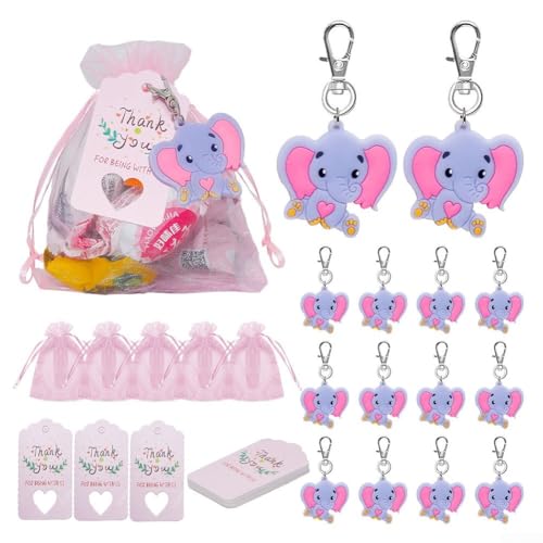 ARMYJY Hüpfende kleine Elefanten als Ihr neues Lieblings-Partyzubehör, komplettes Paket (Rosa) von ARMYJY