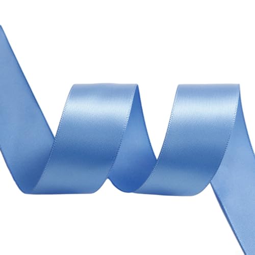 Polyesterband für Bastelarbeiten, Hochzeitsdekoration, 25 mm breit, 12 Farben (Blau) von ARMYJY
