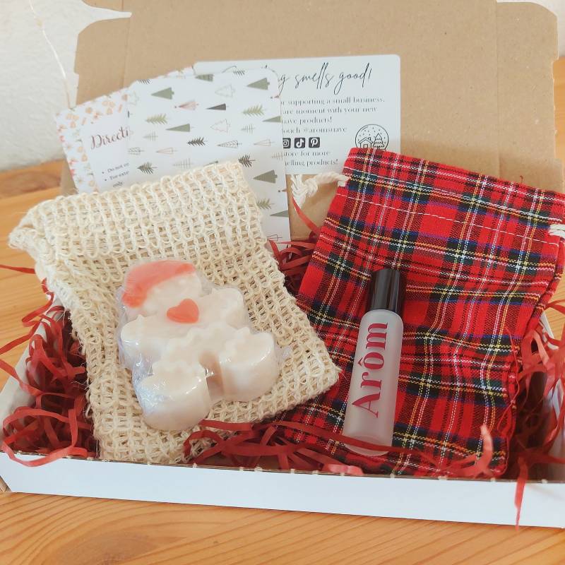 Weihnachtsgeschenkbox - Selbstpflege-Geschenkbox Mit Parfümöl Und Lebkuchenseife Geschenk Unter 20 Zu Weihnachten von AROMSUAVE