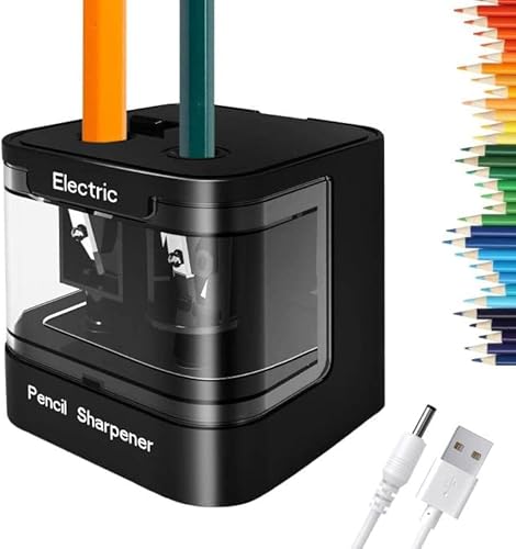 Elektrischer Anspitzer 6-12mm Usb Und Batterie Spitzer Elektrisch Für Kinder Und Erwachsene Automatischer Elektronischer Bleistiftspitzer Mit Behälter Für Dicke Und Dünne Stifte von ARPDJK