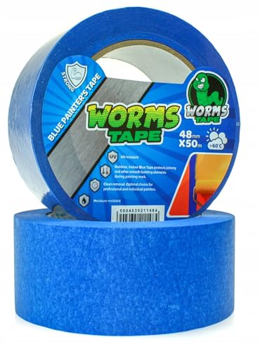 ARPON Profi Malerband 48mm x 50m - Universelles Kreppband für Malerarbeiten und Renovierungen - Klebeband zur Verwendung im Innen- und Außenbereich - Abklebeband UV-beständig - Made in EU von ARPON