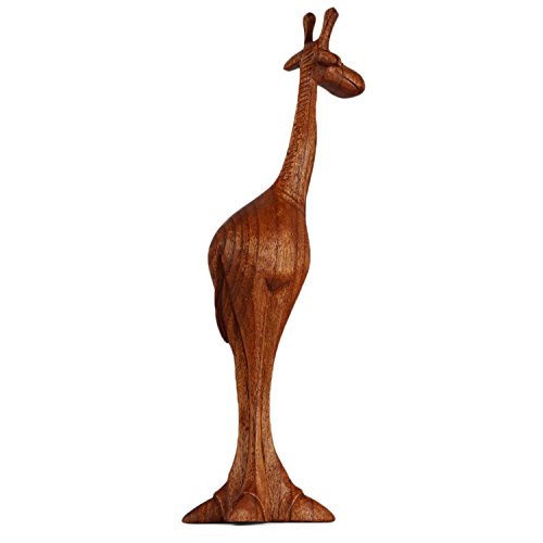 ART-CRAFT Holz Giraffe Holzschnitzerei Holzfigur Natur Miniatur H:30cm von ART-CRAFT