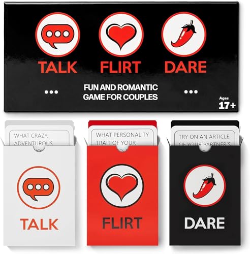 Romantisches und lustiges Spiel für Paare: Gesprächsstarter, Flirty-Spiele und coole Dares - Wählen Sie aus Talk-, Flirt- oder Dare-Karten für 3 Spiele in 1 (Übersetzt in die deutsche Sprache) von ARTAGIA