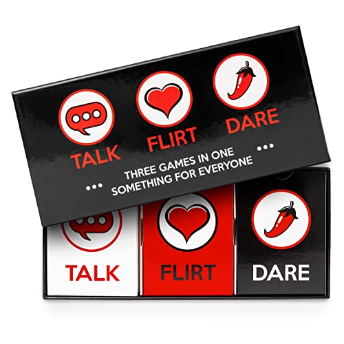 Romantisches und lustiges Spiel für Paare: Gesprächsstarter, Flirty-Spiele und coole Dares - Wählen Sie aus Talk-, Flirt- oder Dare-Karten für 3 Spiele in 1 (Übersetzt in die deutsche Sprache) von ARTAGIA