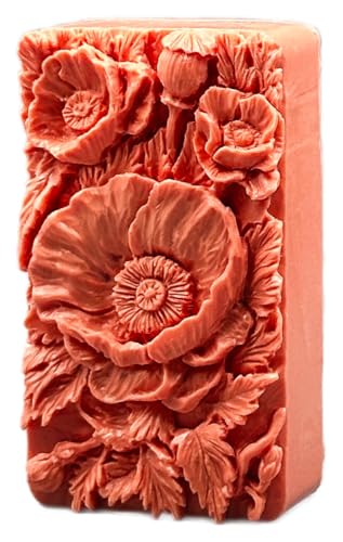 Silikonform mit Mohnblumen für die Herstellung und andere Bastelarbeiten, Blume, Blumen von ARTCRAFTMOLDS