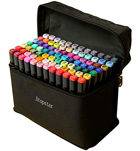 ARTHEHE 80 Farben Marker Set, Schnell Alkohol Marker Set für Erwachsene Marker Stifte Set für Manga/Design/Schule mit Lagerbasis von ARTHEHE