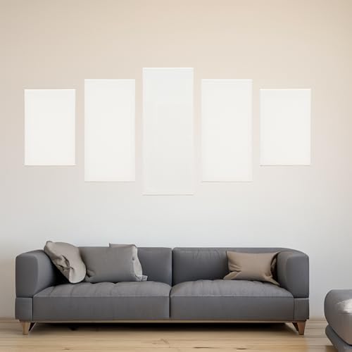 ARTIKUM Panorama Leinwand 5er Set, Größe S | ca 120x50 cm | malfertig bespannte Keilrahmen, Canvas Set zum Bemalen, DIY von ARTIKUM