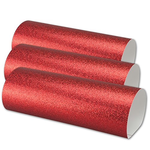 05x Artoz Glitter Papier - selbstklebend - DIN A4 - Rot - glitzerndes Papier - Bastelpapier - Scrapbooking von ARTOZ