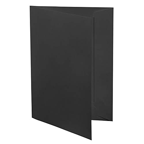 100 Stück Artoz Präsentationsmappen für DIN A4 - Schwarz - gerippter Karton - 220 g/m² - 220 x 310 mm - hochwertige Bewerbungsmappen von ARTOZ