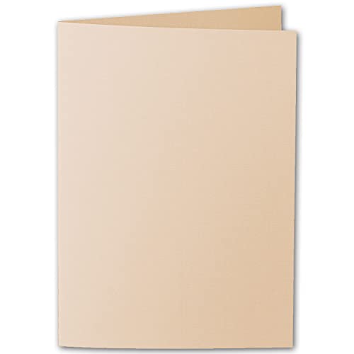 ARTOZ 50x DIN A6 Faltkarten - Baileys (Braun) - 105 x 148 mm Karten blanko zum selbstgestalten - 220 g/m² gerippt von ARTOZ