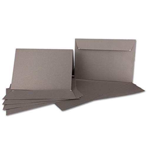 ARTOZ NORDANA 100x DIN A6 Faltkarten-Set mit DIN C6 Umschlägen - brown glow - 300 g/m² - 10,5 x 14,8 cm - schimmerndes Papier zum Basteln & Drucken von ARTOZ