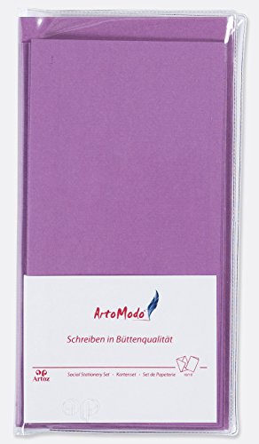 ARTOZ Set DIN LANG Farbe: Holunder lila 10xKlappkarten 10xBriefumschläge Serie 1001 im Set ArtoModo Format: 220 x 210 mm von ARTOZ