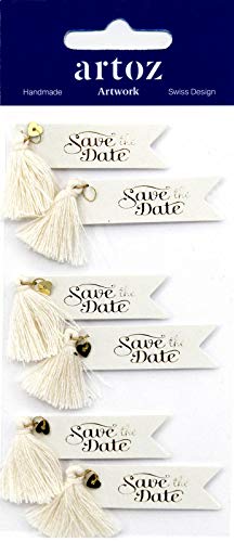 ARTOZ Artwork 3D Motiv-Sticker 185560-82, "Tassel Save The Date (Terminankündigung) von ARTOZ