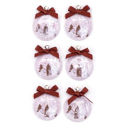 Artoz - Hochwertiger 3D-Christbaumkugel-Aufkleber-Satz, 6 Stück (1 Pack), mit roter Schleife, handgemacht, Schweizer Design von ARTOZ