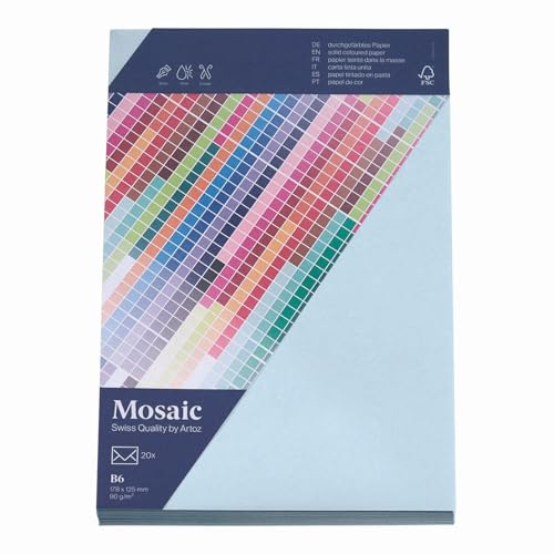 Artoz Mosaic Karte Envelope, hellblau, B6 von ARTOZ