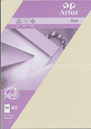 Artoz Papier AG - Doppelkarte A5 Perle 5er-Pack ivory von ARTOZ