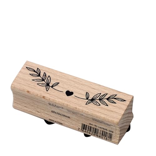 Artoz Stempel – Holzstempel – „Pflanze“ – 20 x 60 mm – Motivstempel zum Kartenbasteln für Einladungen zu Geburtstag, Hochzeit, Party von ARTOZ