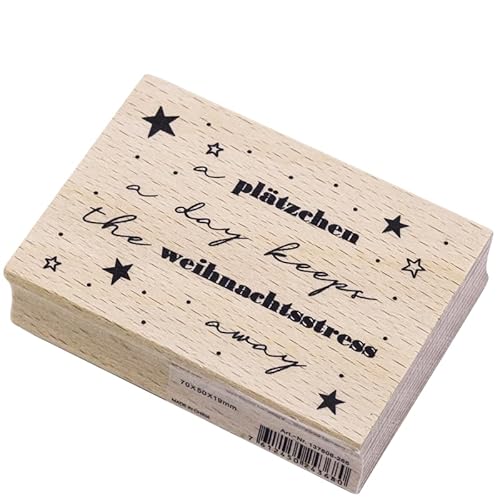 Artoz Stempel - Holzstempel Weihnachten, 70 x 50 x 19 mm, Buche, Schweizer Design, FSC®-zertifiziert von ARTOZ