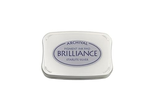 Artoz Stempelkissen Brilliance Silber – 97 x 67 x 18 mm – metallische Stempelkissen-Farbe zum Stempeln auf Papier, Karten für Einladungen, Grüße oder zur Hochzeit von ARTOZ