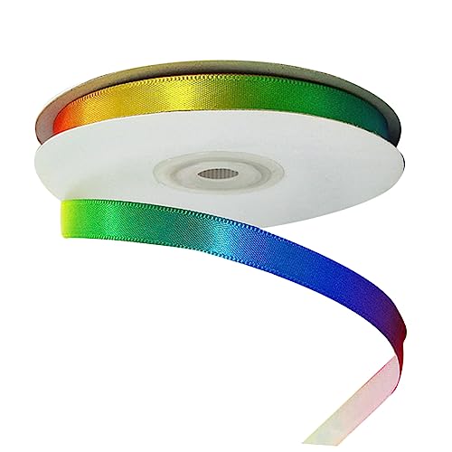 ARTSEWPLY 1 Rolle Geschenkverpackungsband Drahtbänder Für Bastelarbeiten Regenbogen Leichtes Band Bänder Zum Basteln Wickelband Satinband Wanddekoration Glitzer-hintergrundvorhang Colorful von ARTSEWPLY