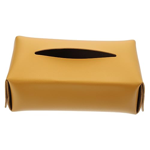 ARTSEWPLY 1 Stück Karton Pu wischen Container Deckel Auto aufbewahrungsdose Storage Boxes handtuchklammern guci Papierhalter für Zuhause Desktop-Tissue-Hülle Pappschachtel Yellow von ARTSEWPLY