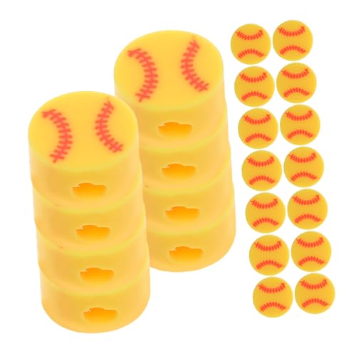 ARTSEWPLY 100 Stück Sportball-perlen Für Schmuckherstellung, Sport-polymer-ton-perlen, Baseball-softball-perlen Für Diy-handwerk, Armband, Halskette, Zubehör von ARTSEWPLY